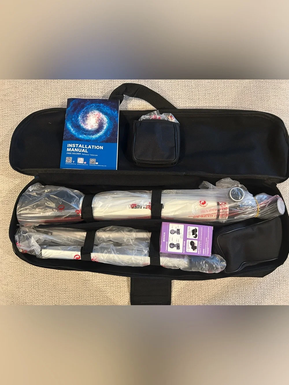 Free Soldier Black & White Telescope w/ Tripod-Compact Astronomical Telescope🤍